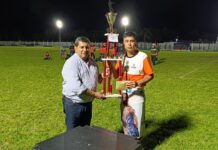 Norberto Villordo participó de la final del fútbol rural en el Club Sportivo